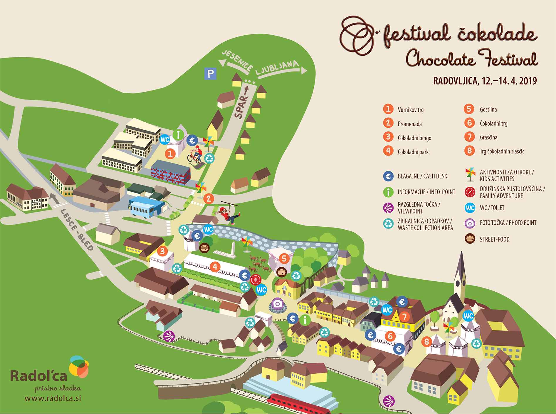 Radovljica Chocolate Festival Map 2019
